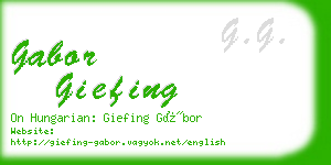 gabor giefing business card